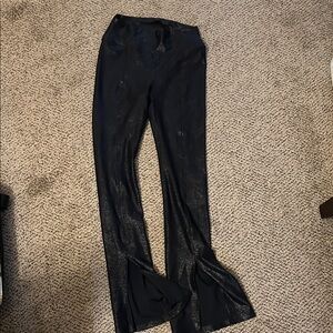 Mono B Black Flared Leggings